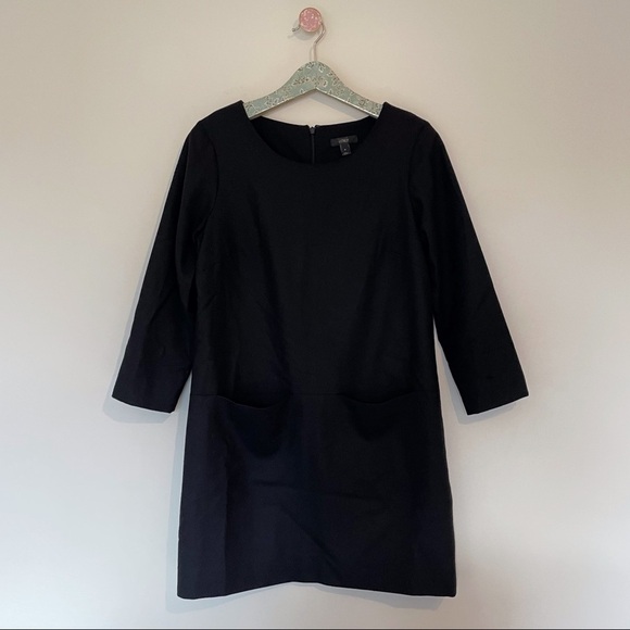 J. Crew Black Wool Blend Mini Dress - Picture 1 of 6